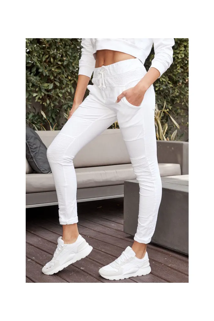 Motto drawstring joggers