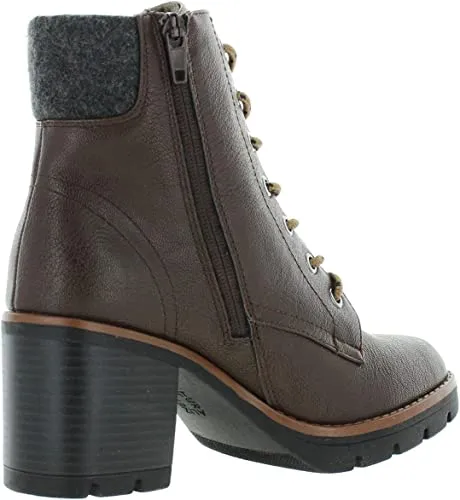 Naturalizer Womens Madalynn 2 Faux Leather Lace-Up Booties Brown 10 Medium (B,M)