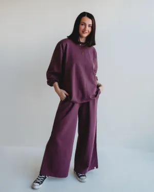 Noor Purple Wide Leg Trousers