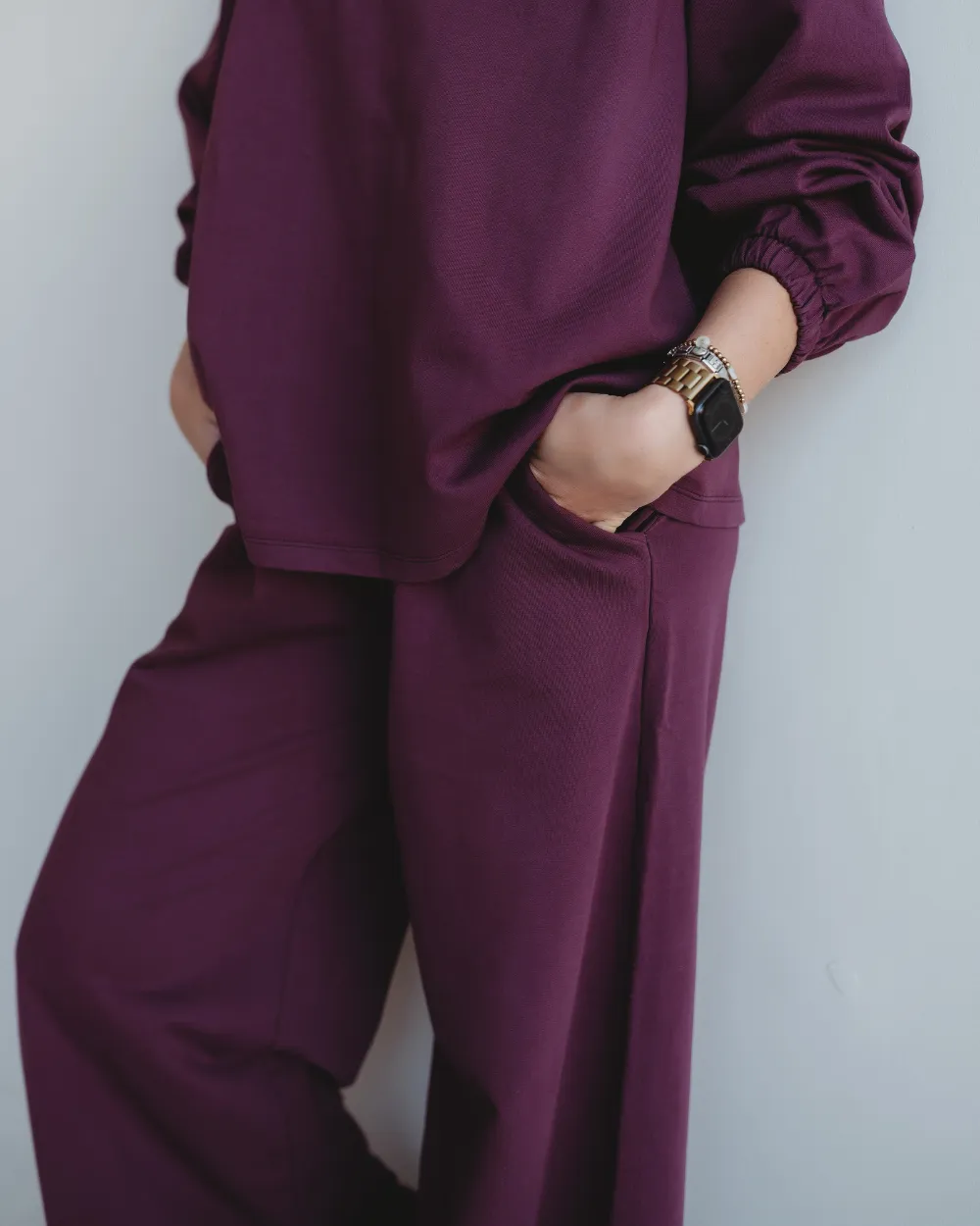 Noor Purple Wide Leg Trousers