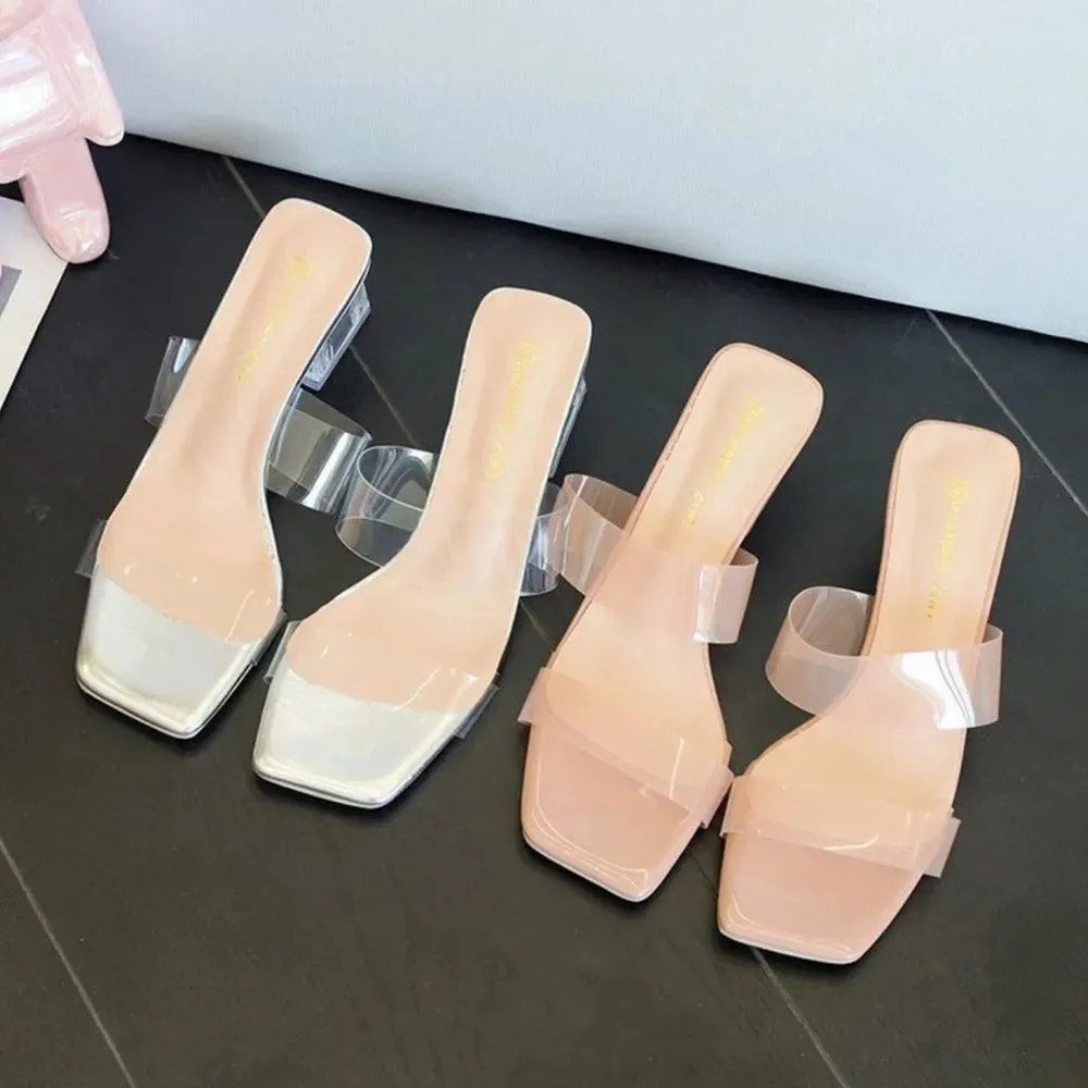 Open Toe Block Heels Sandals