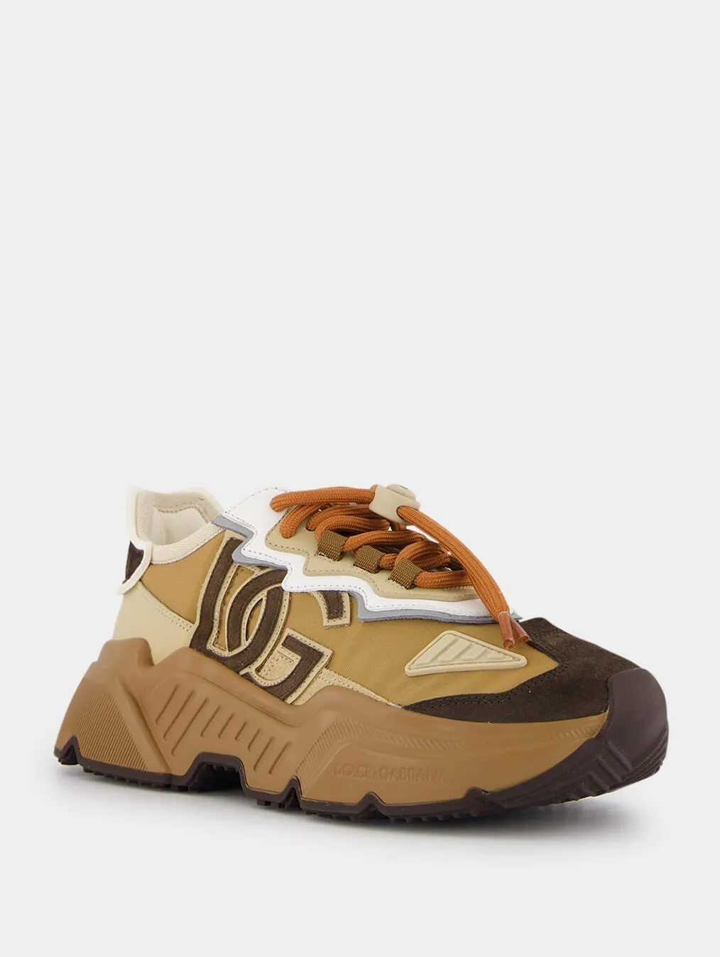 Panelled Drawstring Embossed Logo Sneakers
