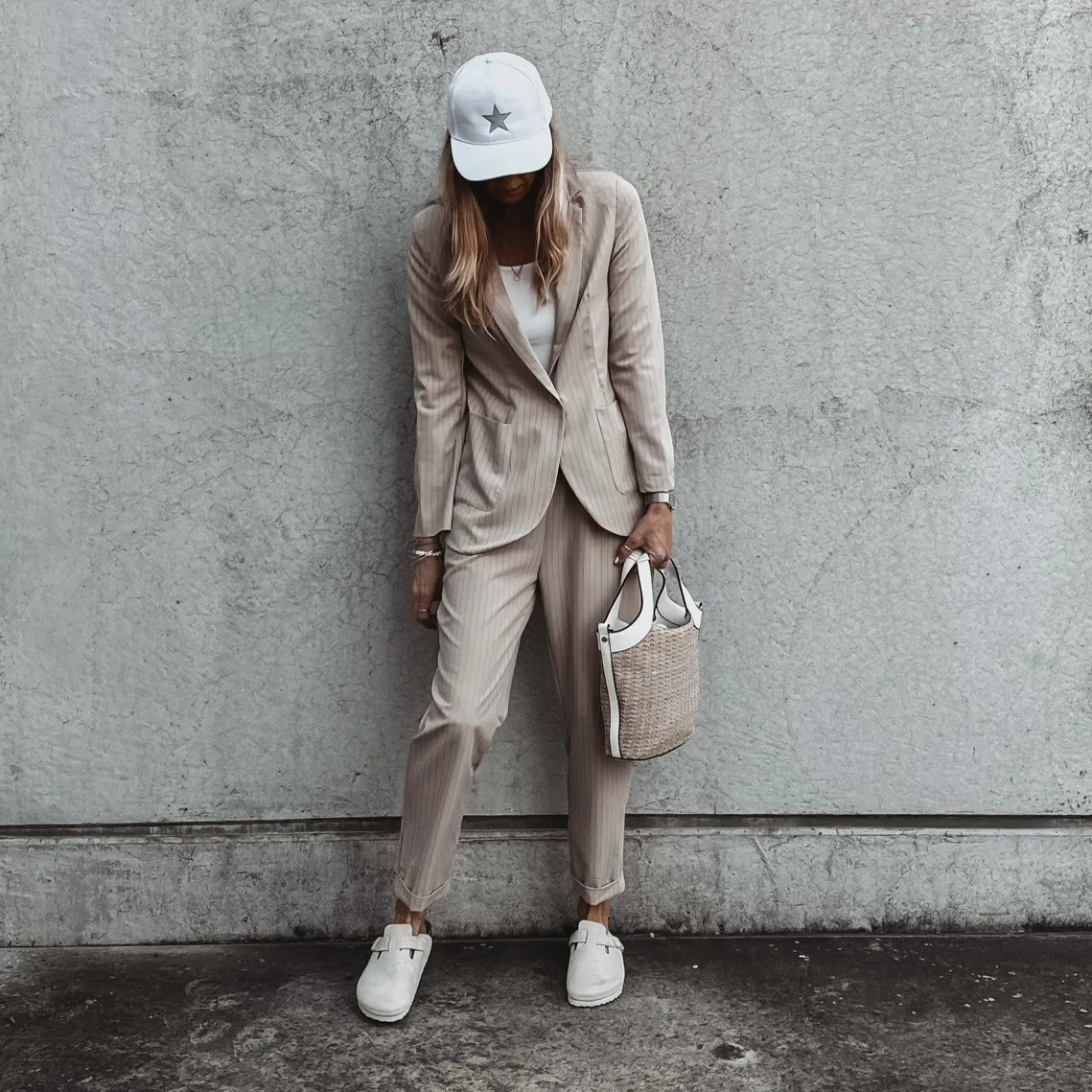 Pin stripe desert beige suit *SALE*