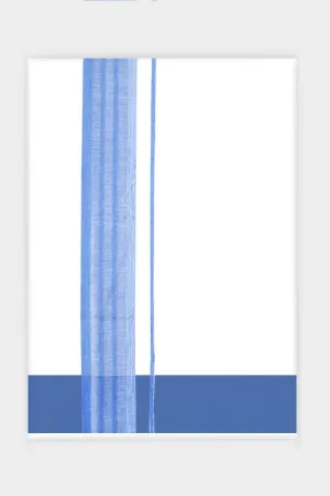 Pleasant Navya - Mild Blue Smooth Cotton Double Layered Dhoti With Fancy Borders | Uathayam