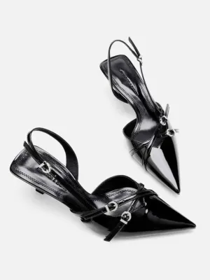 Point Toe Block Heels Pumps