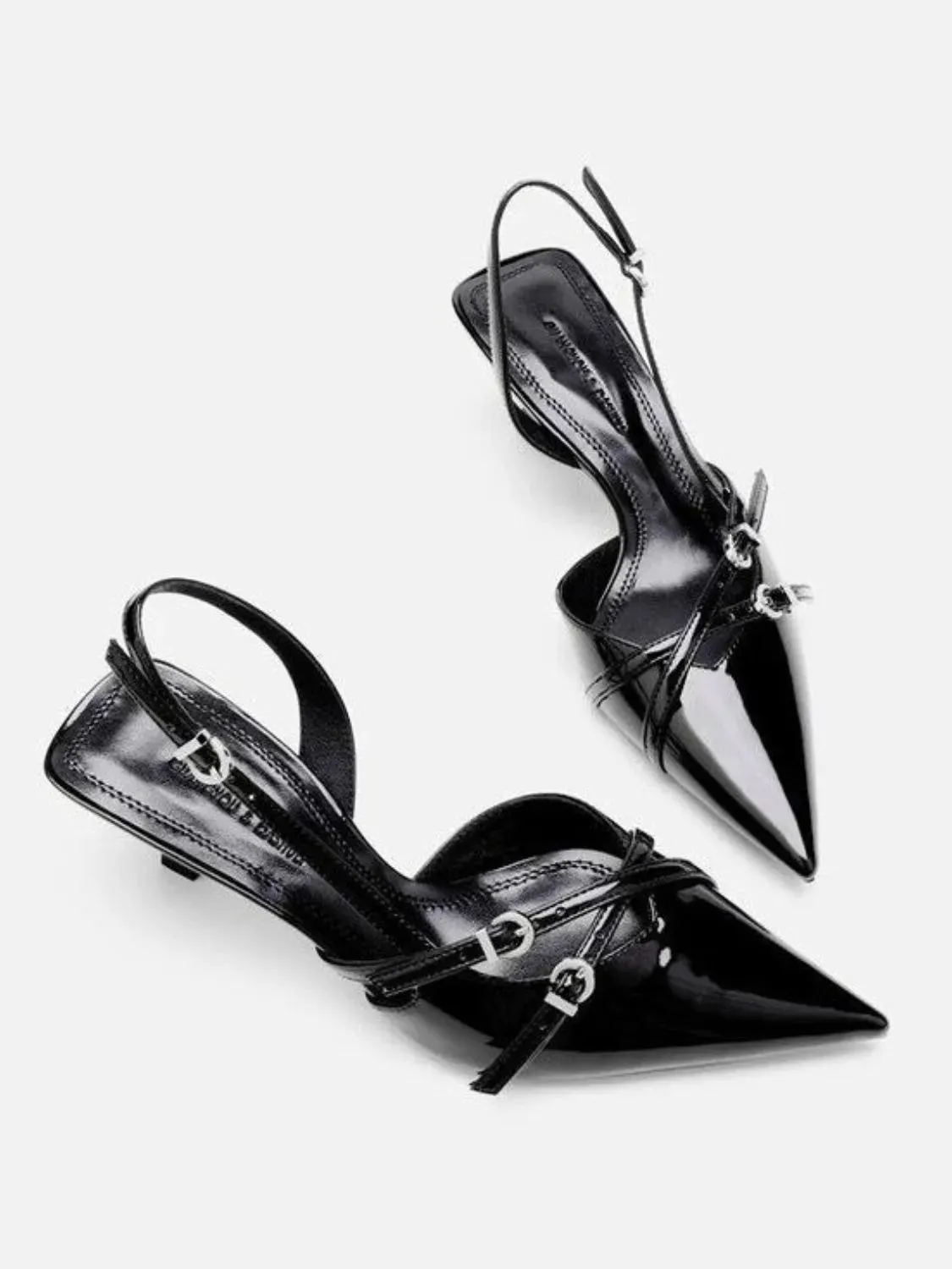 Point Toe Block Heels Pumps