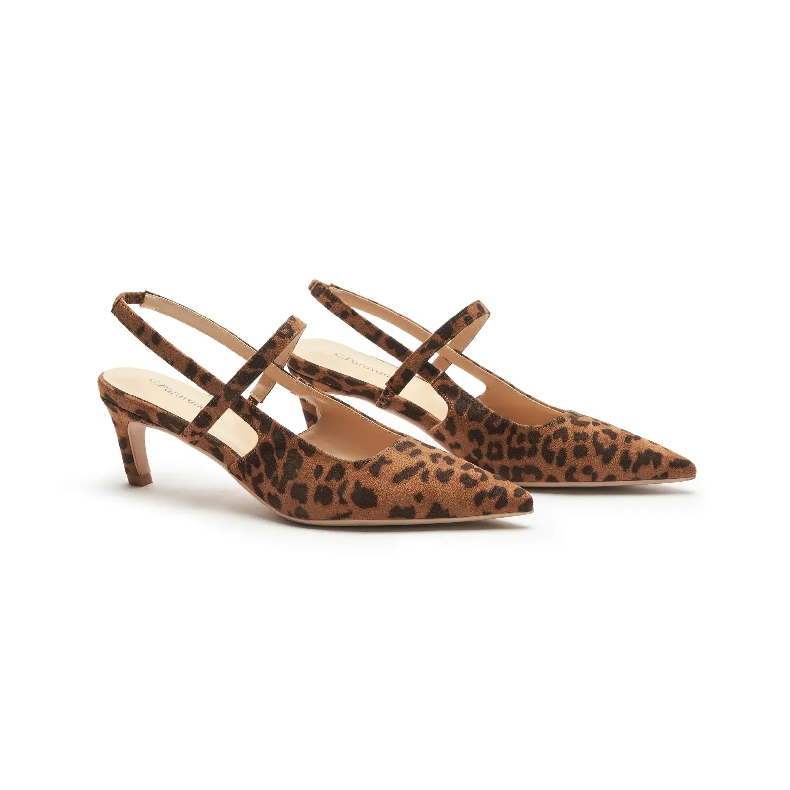 Pointed Toe Print Slingbacks (Helen)