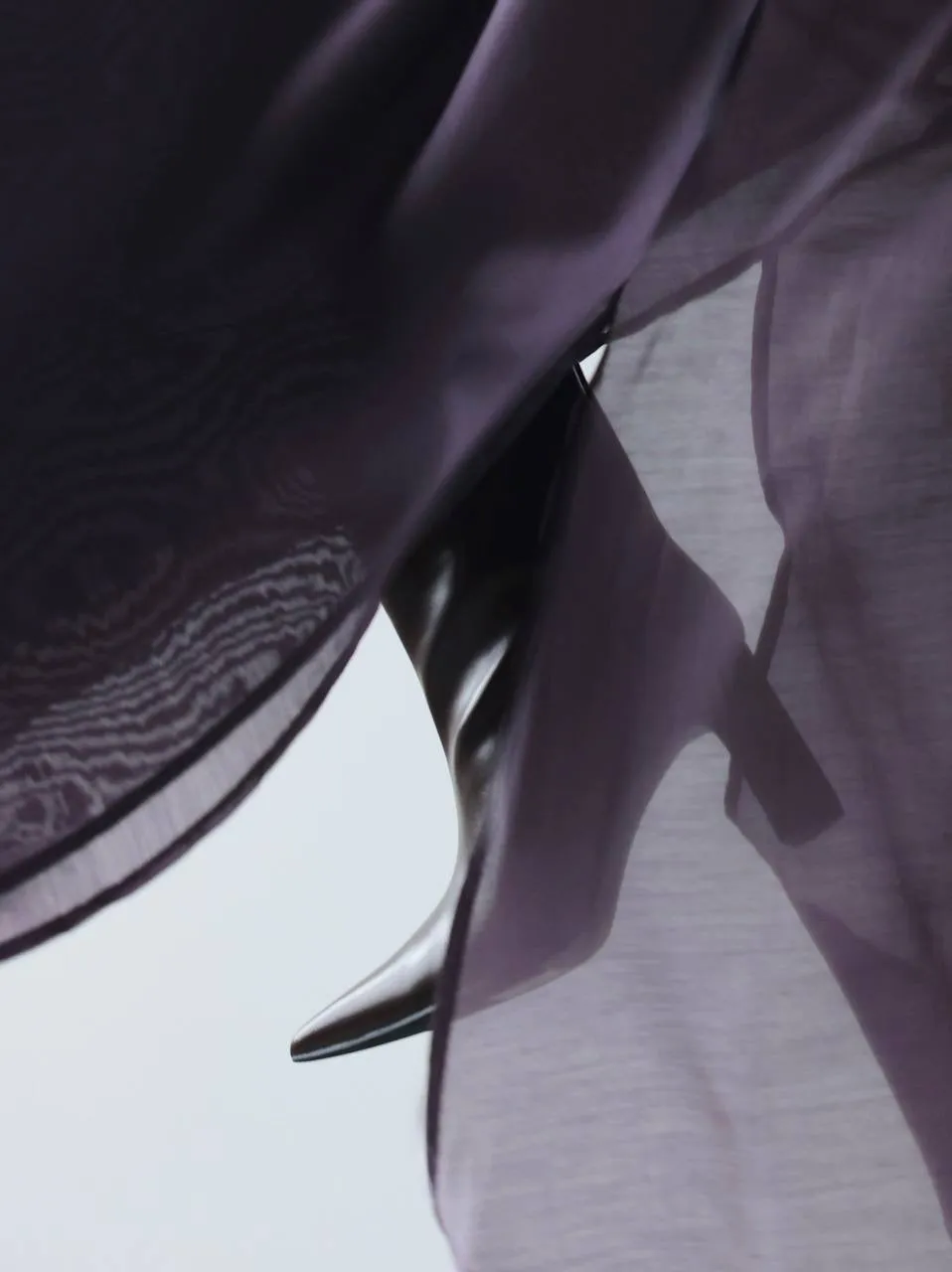 Purple Silk Tie-Neck Maxi Dress