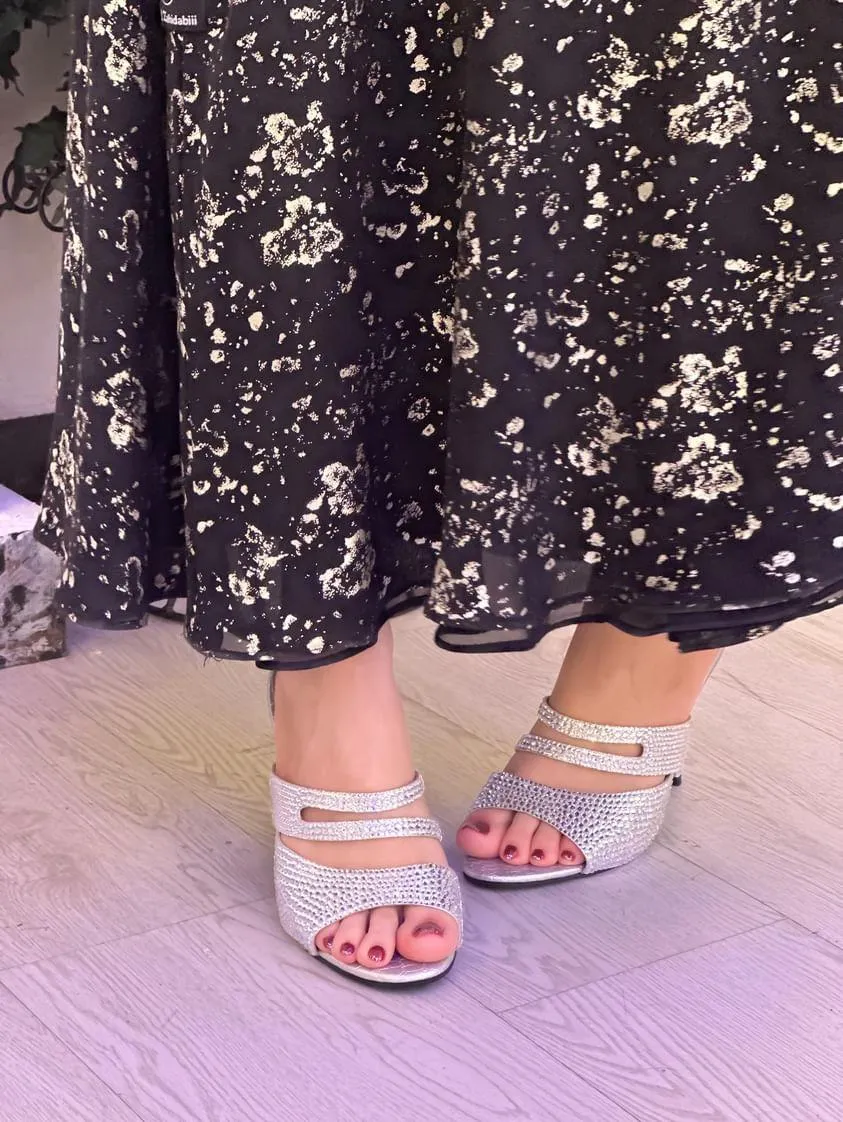 Rabia Heels S206H - Silver