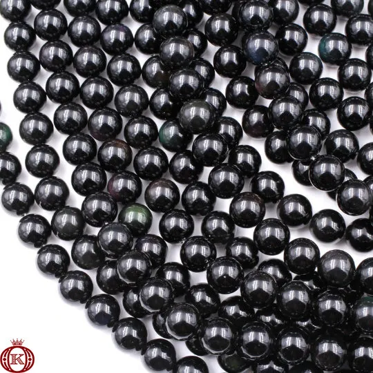 Rainbow Obsidian Beads Smooth Round