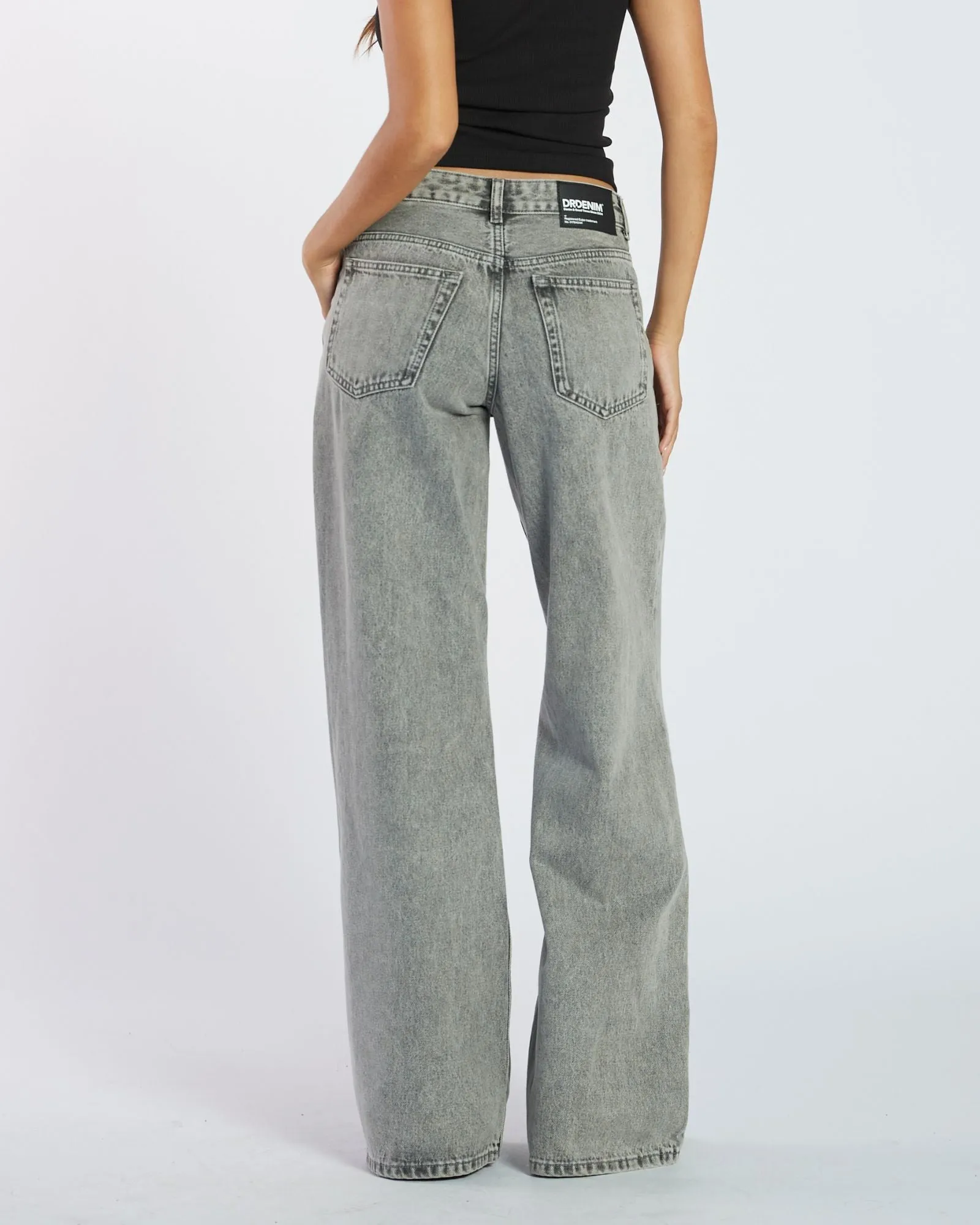 Rhue Wide Jeans - Ash Grey