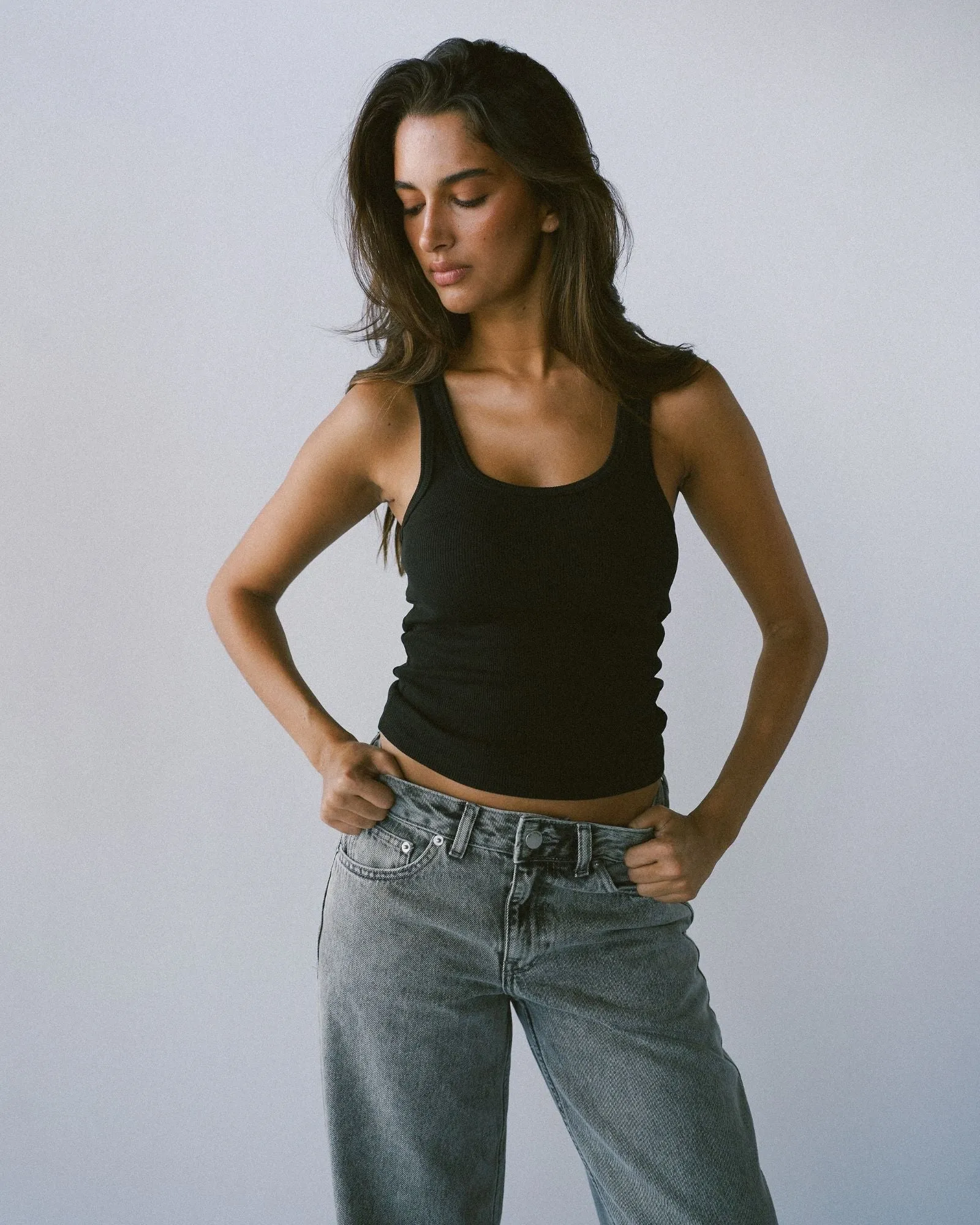 Rhue Wide Jeans - Ash Grey