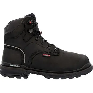 Rocky Men's Rams Horn 9" Waterproof Composite Toe Met Guard Work Boot -Black- RKK0393