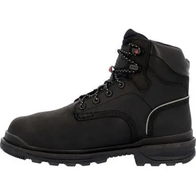 Rocky Men's Rams Horn 9" Waterproof Composite Toe Met Guard Work Boot -Black- RKK0393