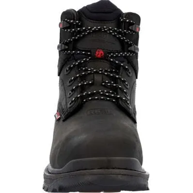Rocky Men's Rams Horn 9" Waterproof Composite Toe Met Guard Work Boot -Black- RKK0393
