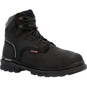 Rocky Men's Rams Horn 9" Waterproof Composite Toe Met Guard Work Boot -Black- RKK0393