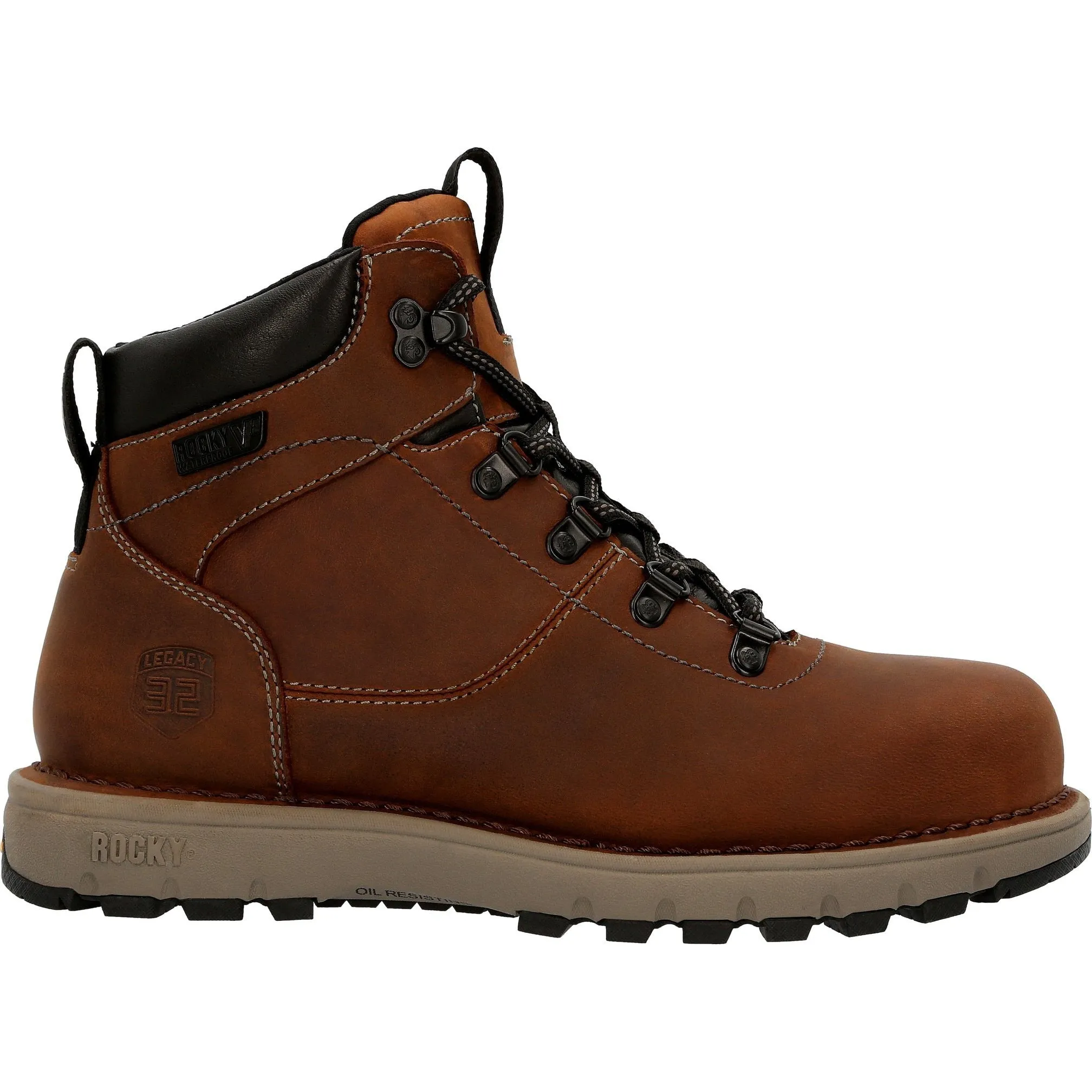 Rocky Women's Legacy 32 6" Composite Toe Waterproof Work Boot - Brown - RKK0350