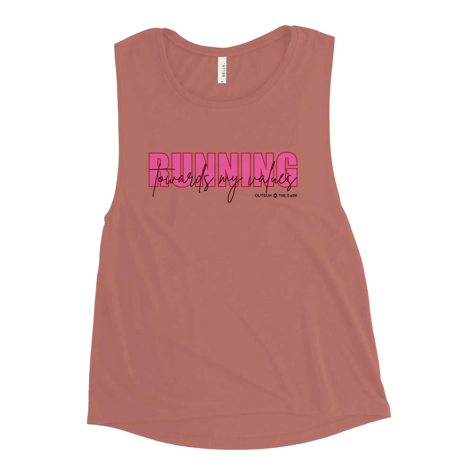 Running Towards My Values Muscle Tank