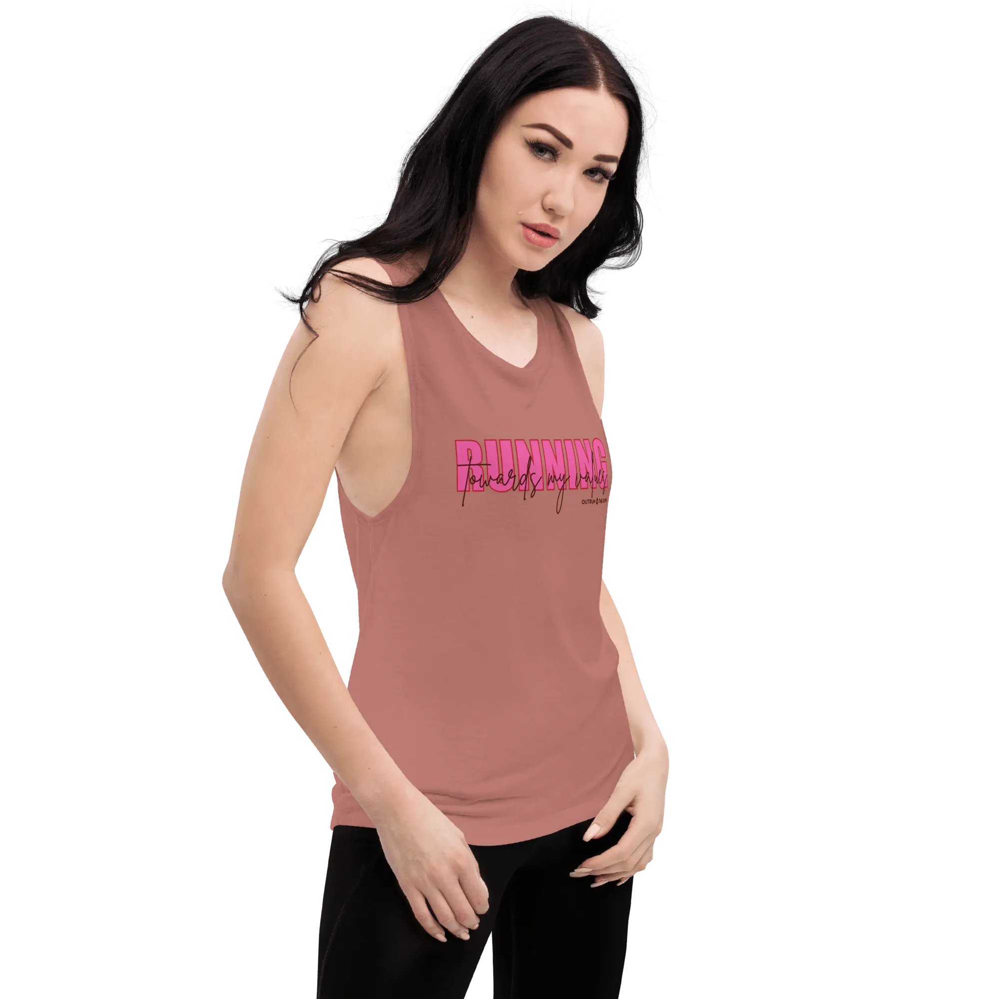 Running Towards My Values Muscle Tank