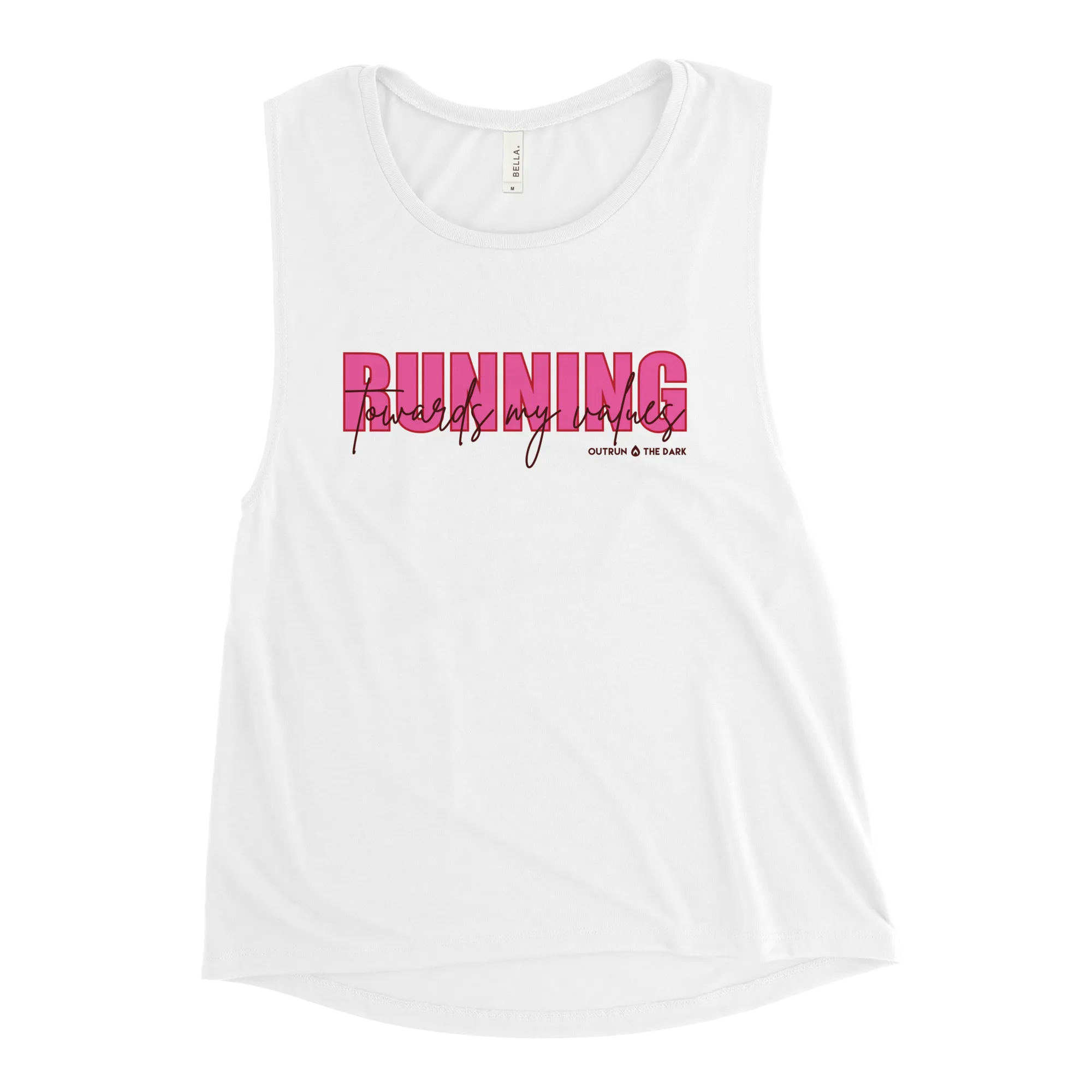 Running Towards My Values Muscle Tank