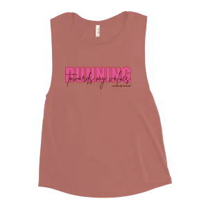 Running Towards My Values Muscle Tank
