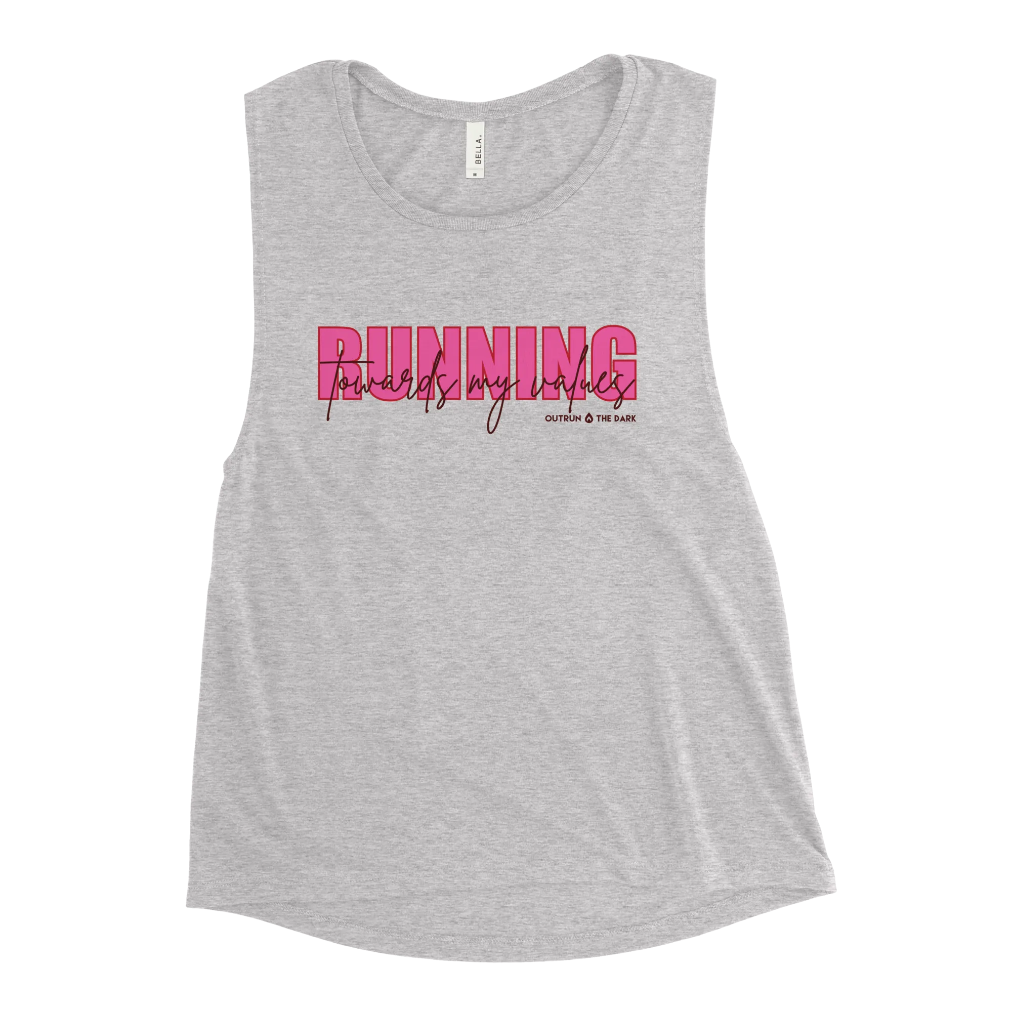 Running Towards My Values Muscle Tank
