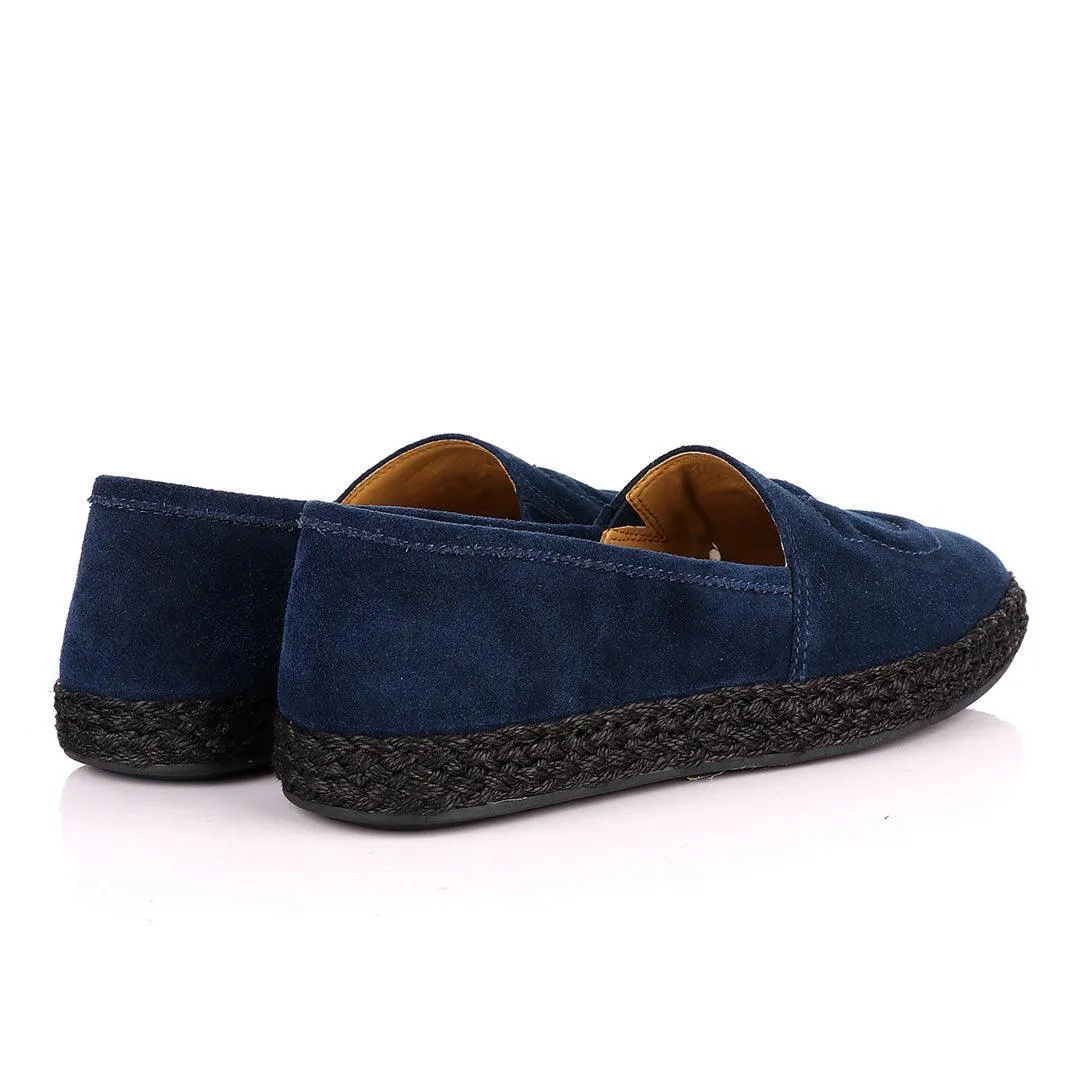 Salvatore Ferragamo Men's Suede Parigi loafers-Navy Blue
