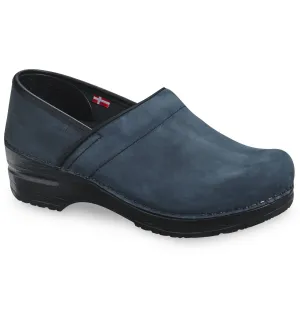 Sanita Pro. Oiled Leather Men Ink Chef Clog