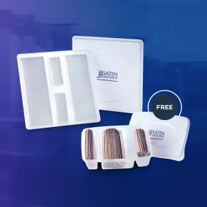 Satin Smooth Waxing Strip Tray 250 Trips w/ Accessory Tray - Get FREE Applicator Tray 350pc