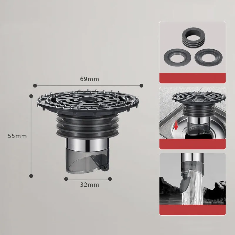 ✨🛁Self-Closing Floor Drain with Hair Catcher