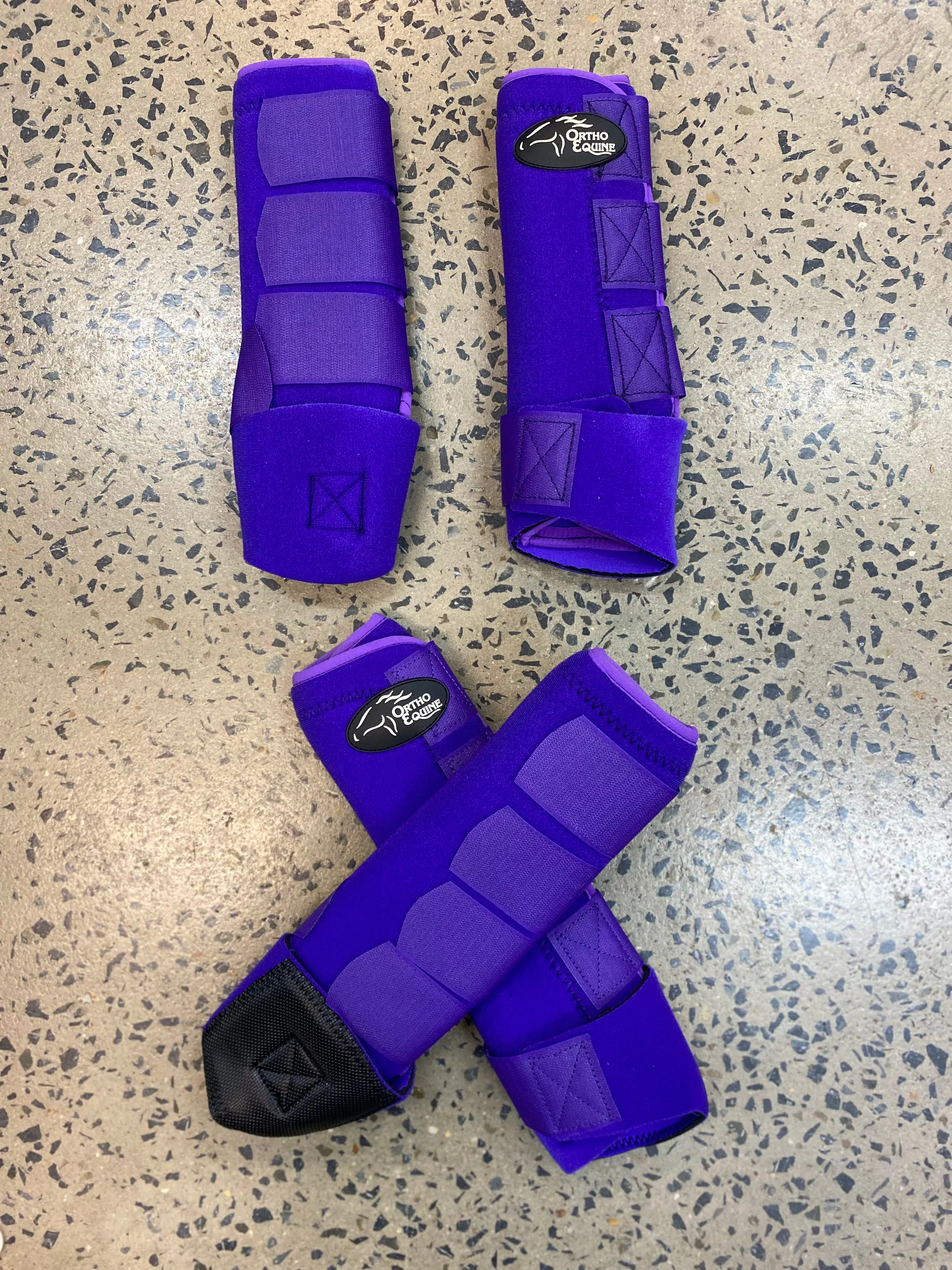 Set Of 4 Ortho Equine Complete Comfort Boots - Purple