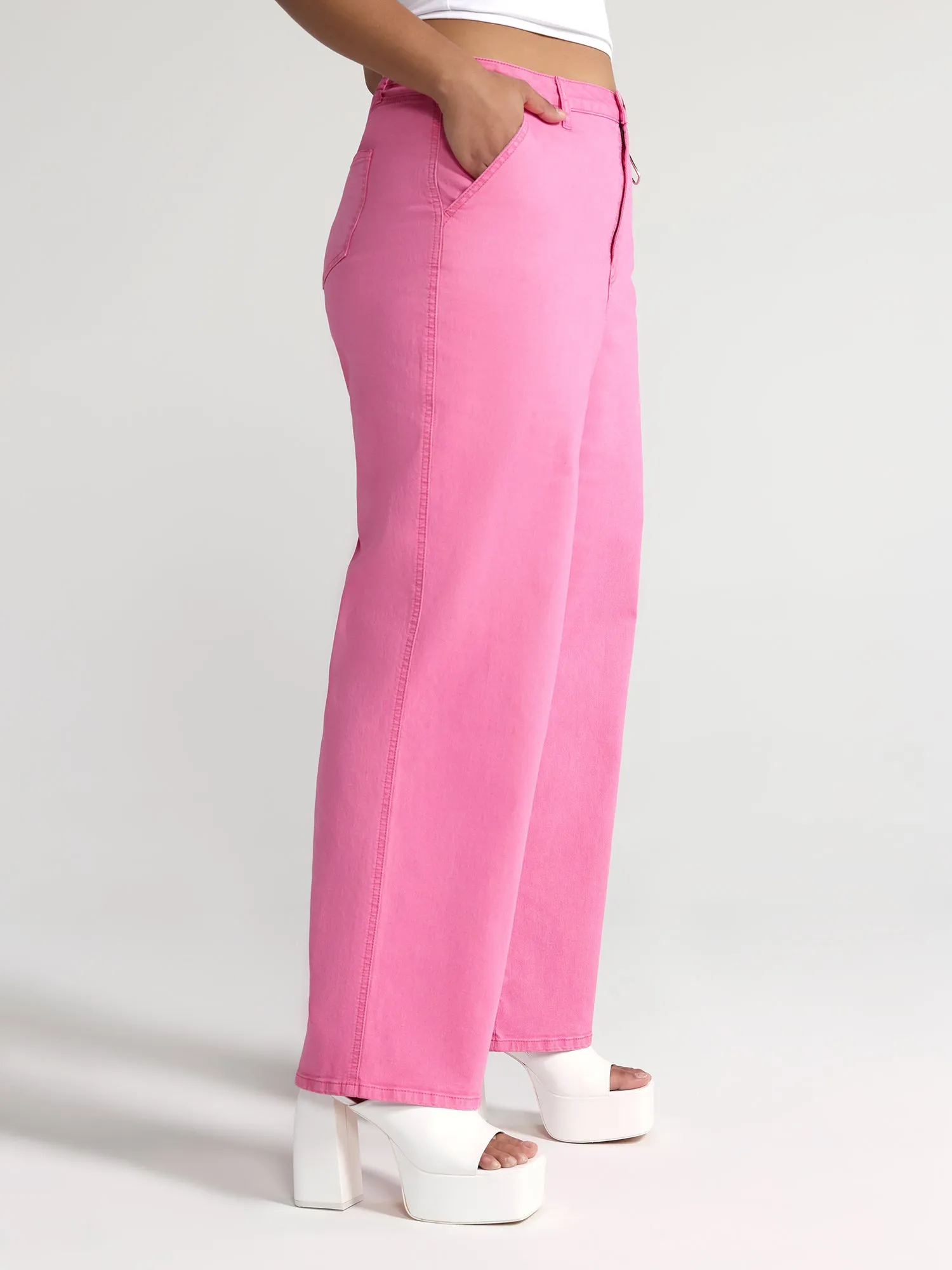 Shanica Straight Leg Jeans with Heart Accessory