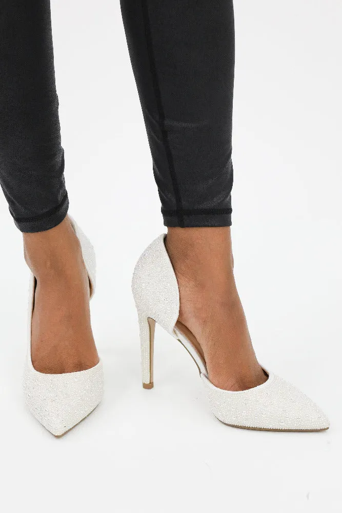 Shine Like a Star Shimmer Stilettos -Silver