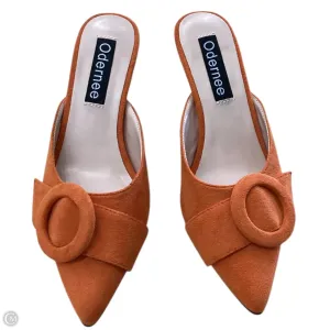 Shoes Heels Kitten By Clothes Mentor In Orange, Size: 7