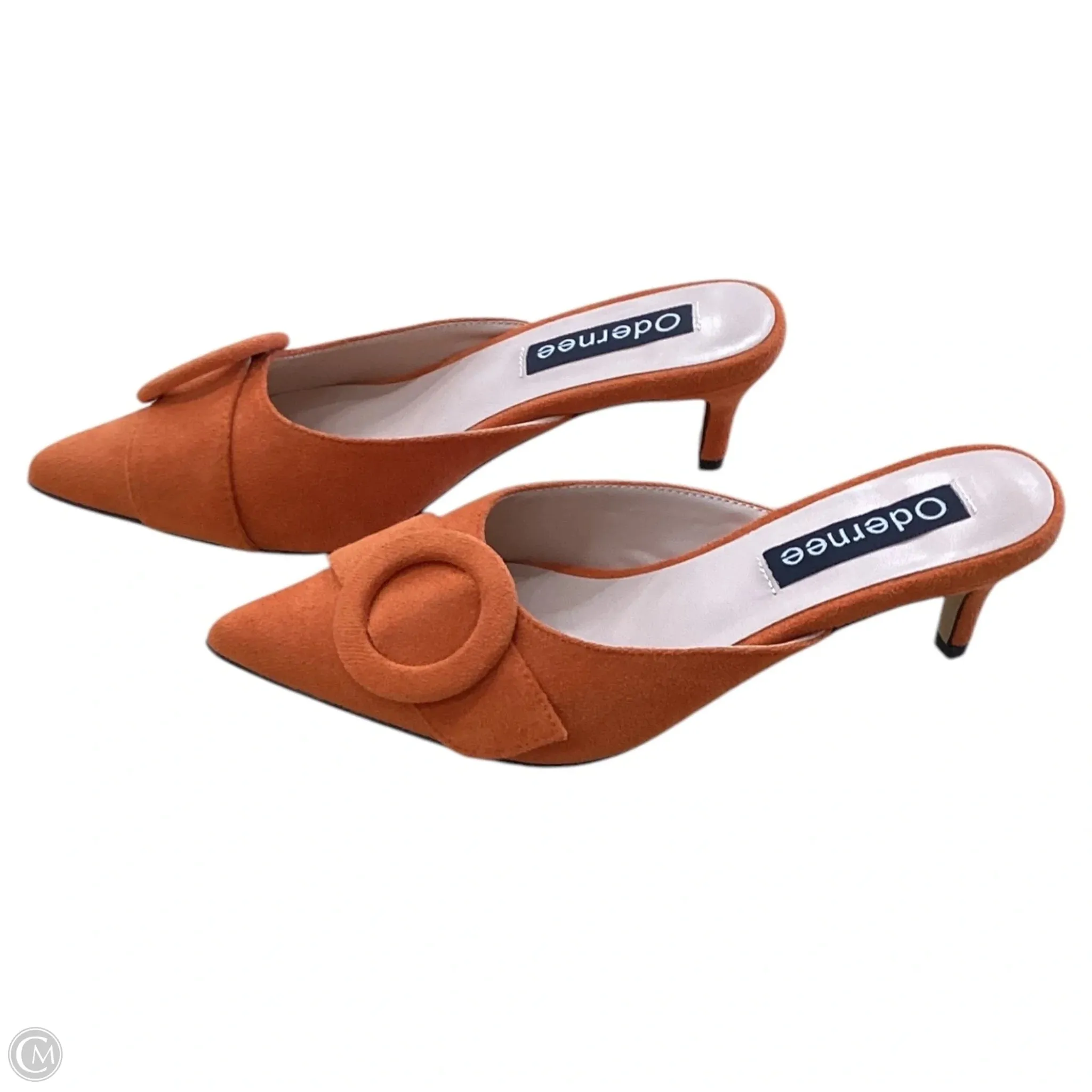 Shoes Heels Kitten By Clothes Mentor In Orange, Size: 7