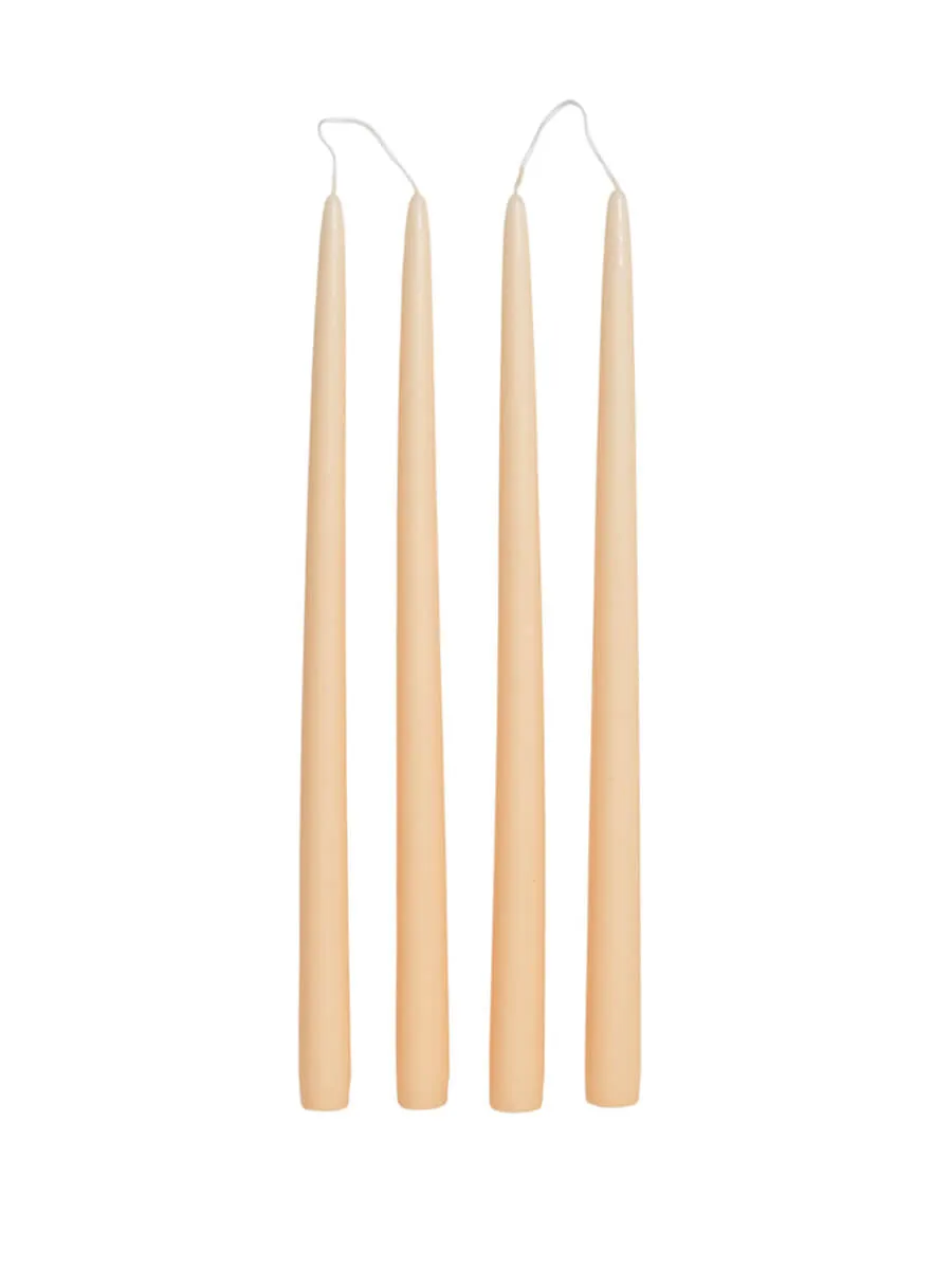 Smooth Taper Candles - Fleece Yellow