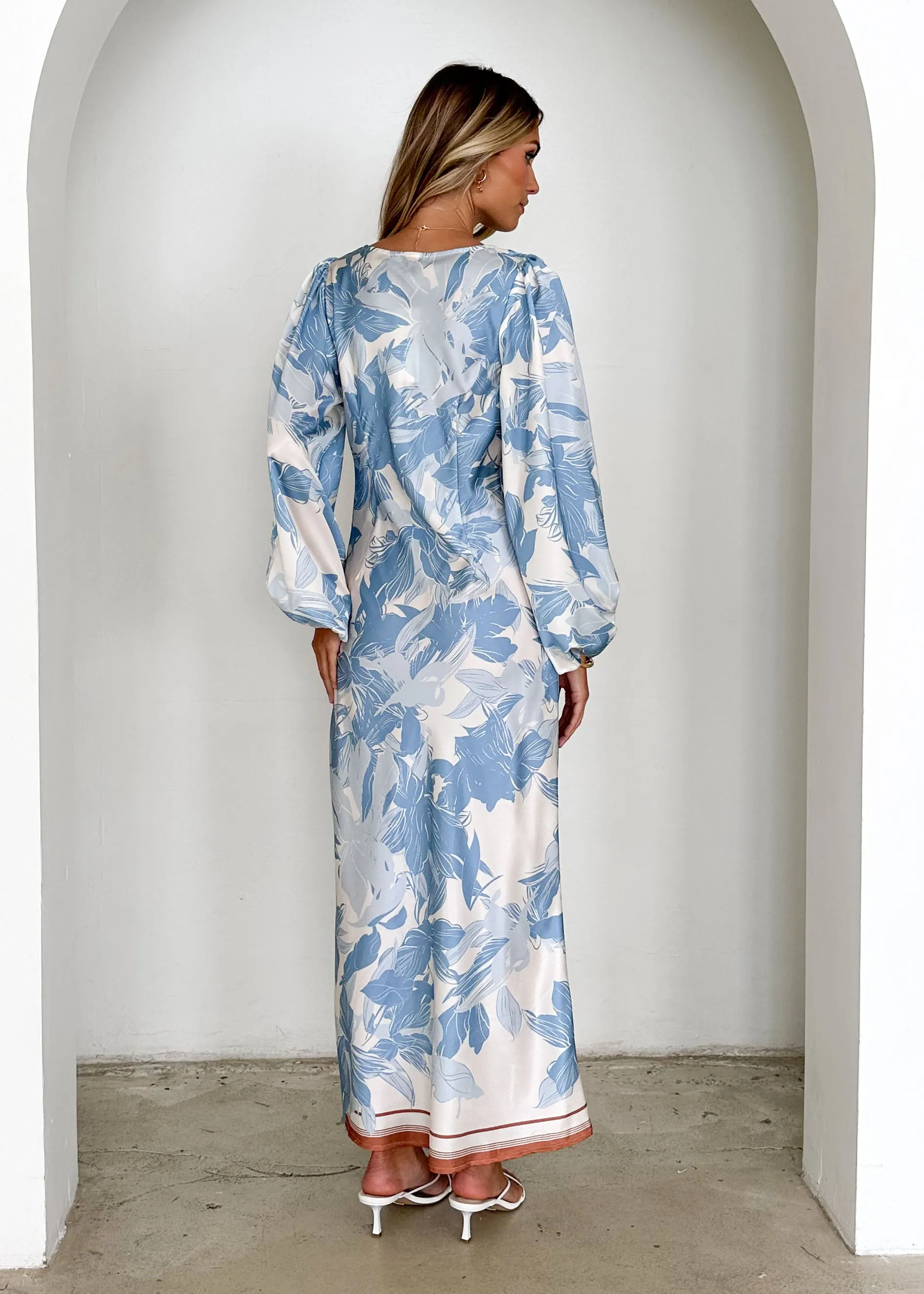 Stetha Maxi Dress - Blue Flowers
