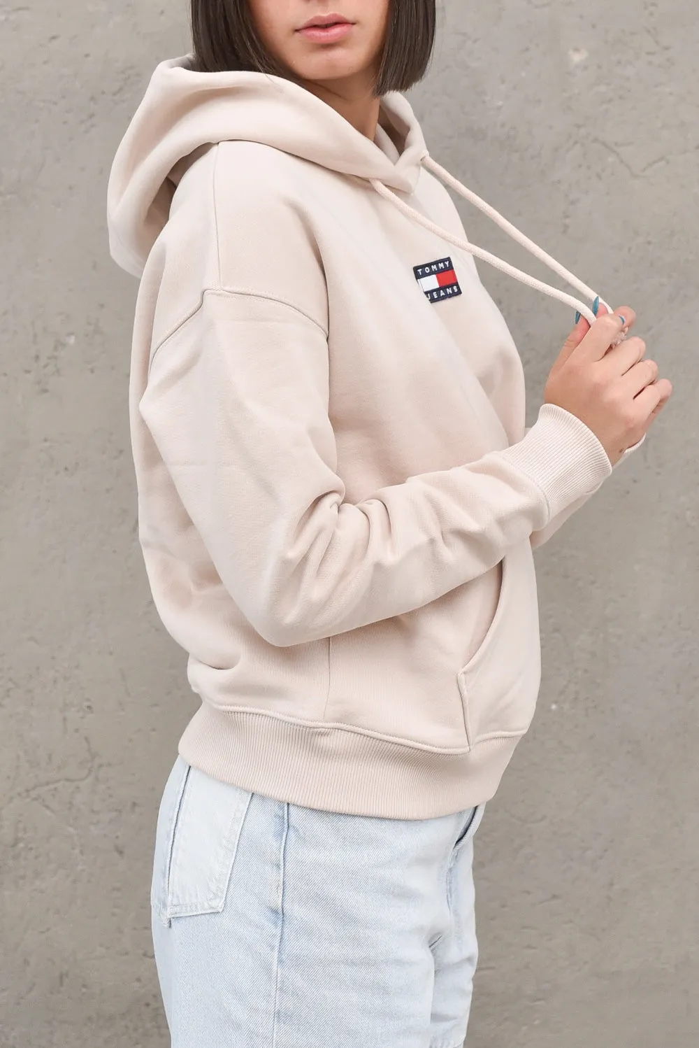 Tjw Tommy Badge Hoodie - Smooth Stone