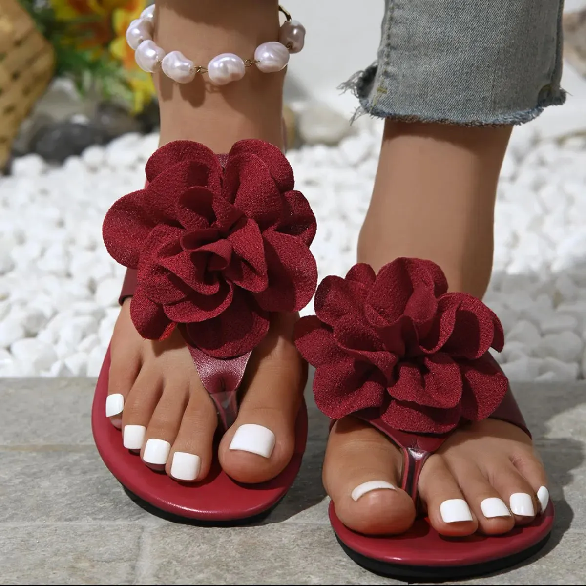 Toe Post Block Heels Sandals