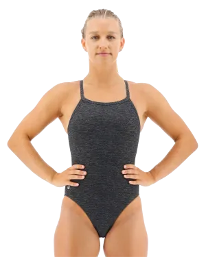 TYR Lapped Black Durafast Elite® Women's Diamondfit Swimsuit