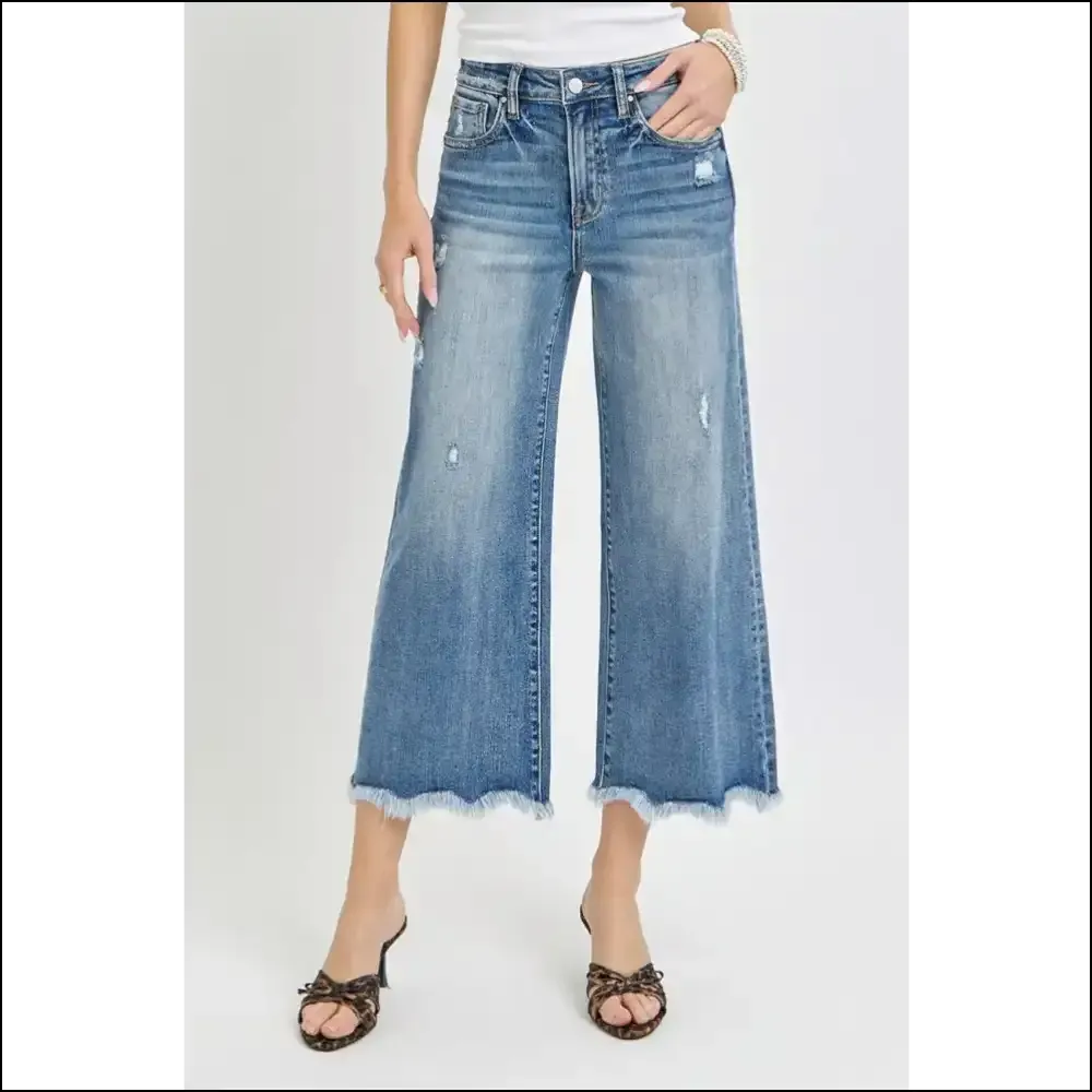 Unleash your Inner Fashionista with Risen High Rise Cropped Flare Jeans!