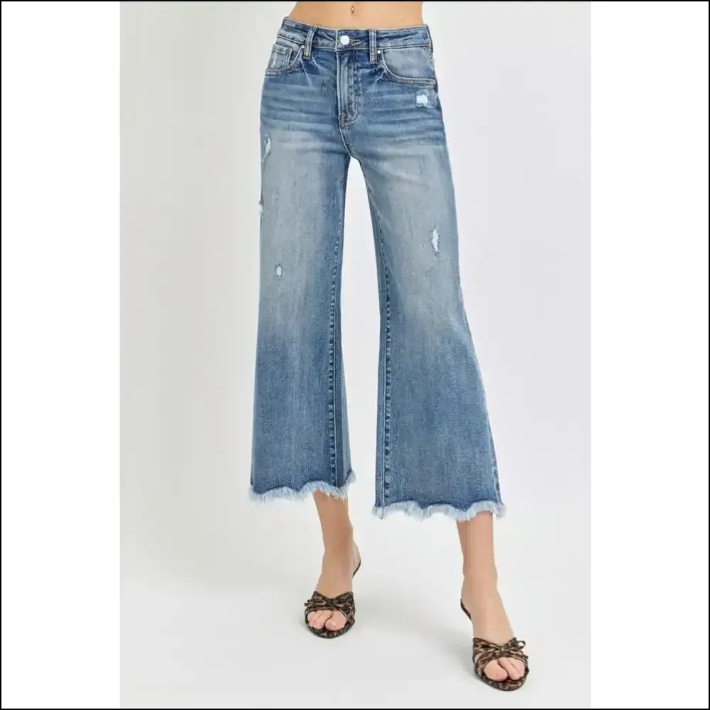 Unleash your Inner Fashionista with Risen High Rise Cropped Flare Jeans!