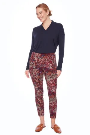 Up - Marta Petal-Slit Techno Ankle Pants