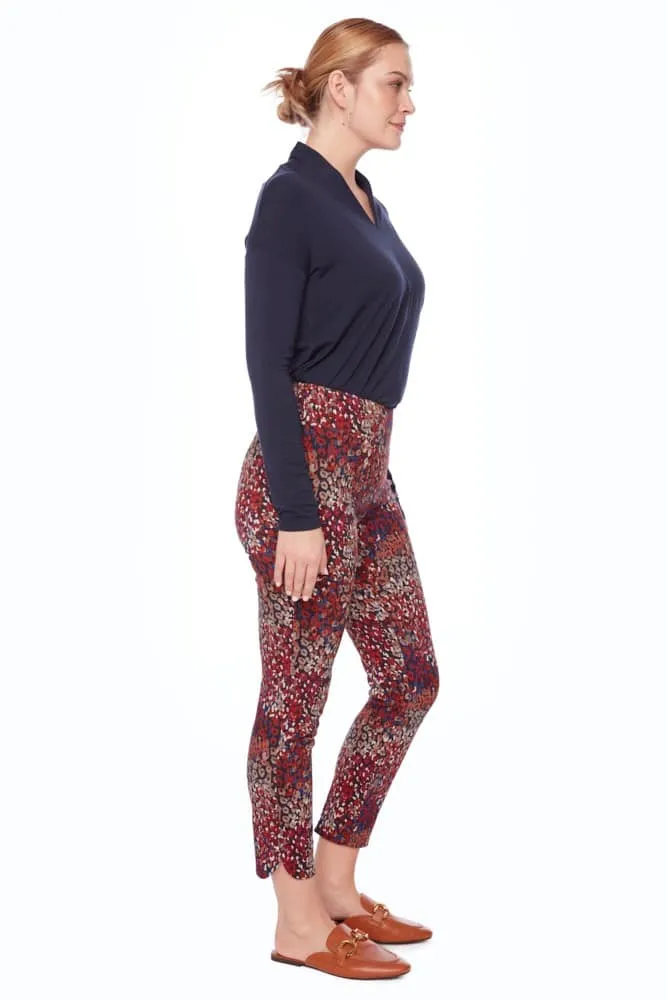 Up - Marta Petal-Slit Techno Ankle Pants