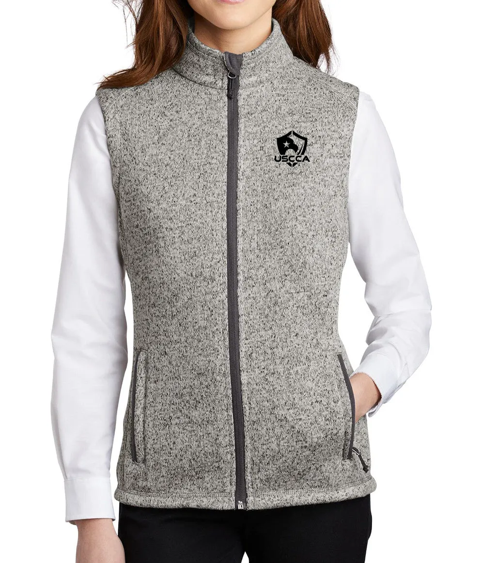 USCCA Ladies Port Authority ® Sweater Fleece Vest