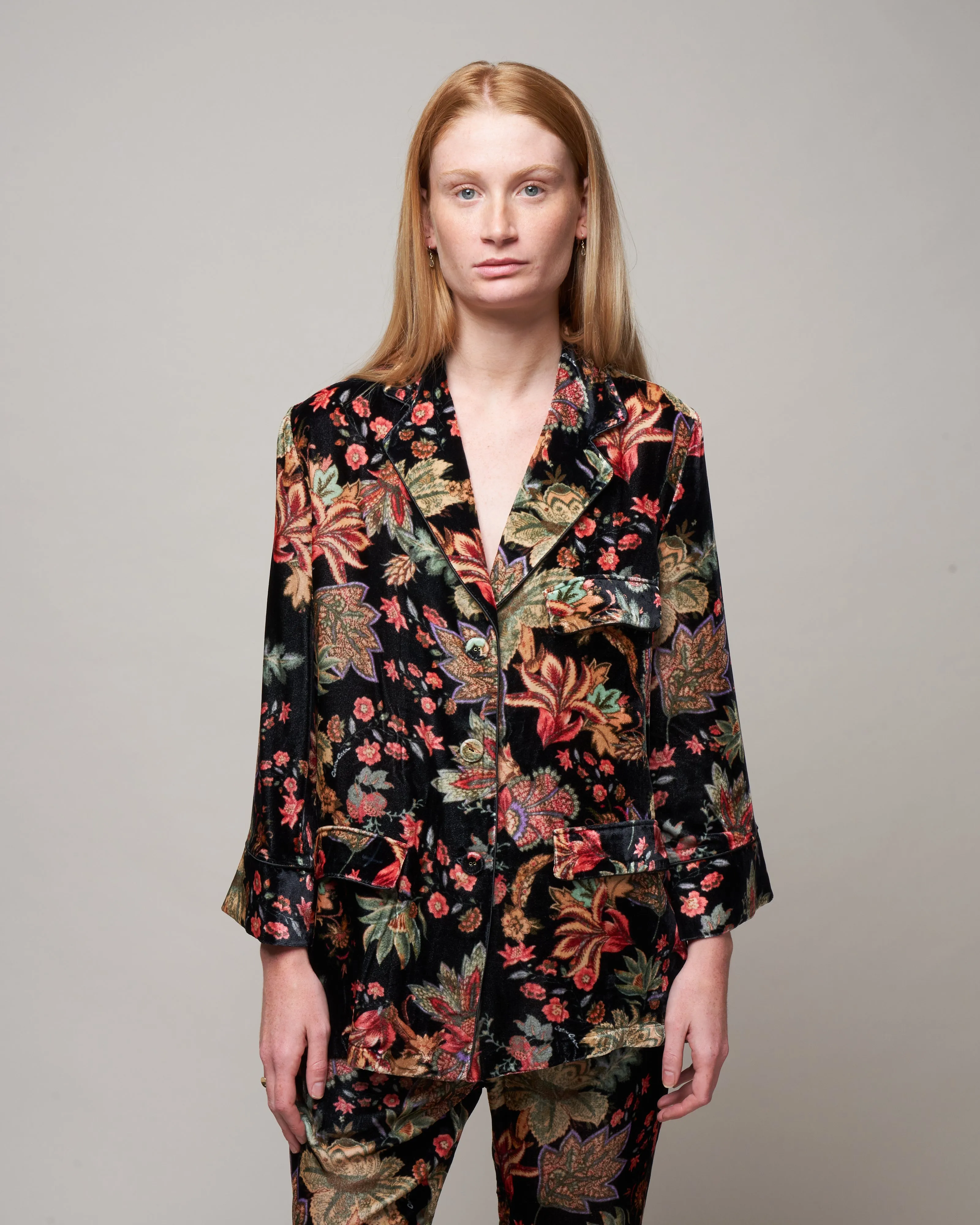 venezia jacket - multi jacobean black