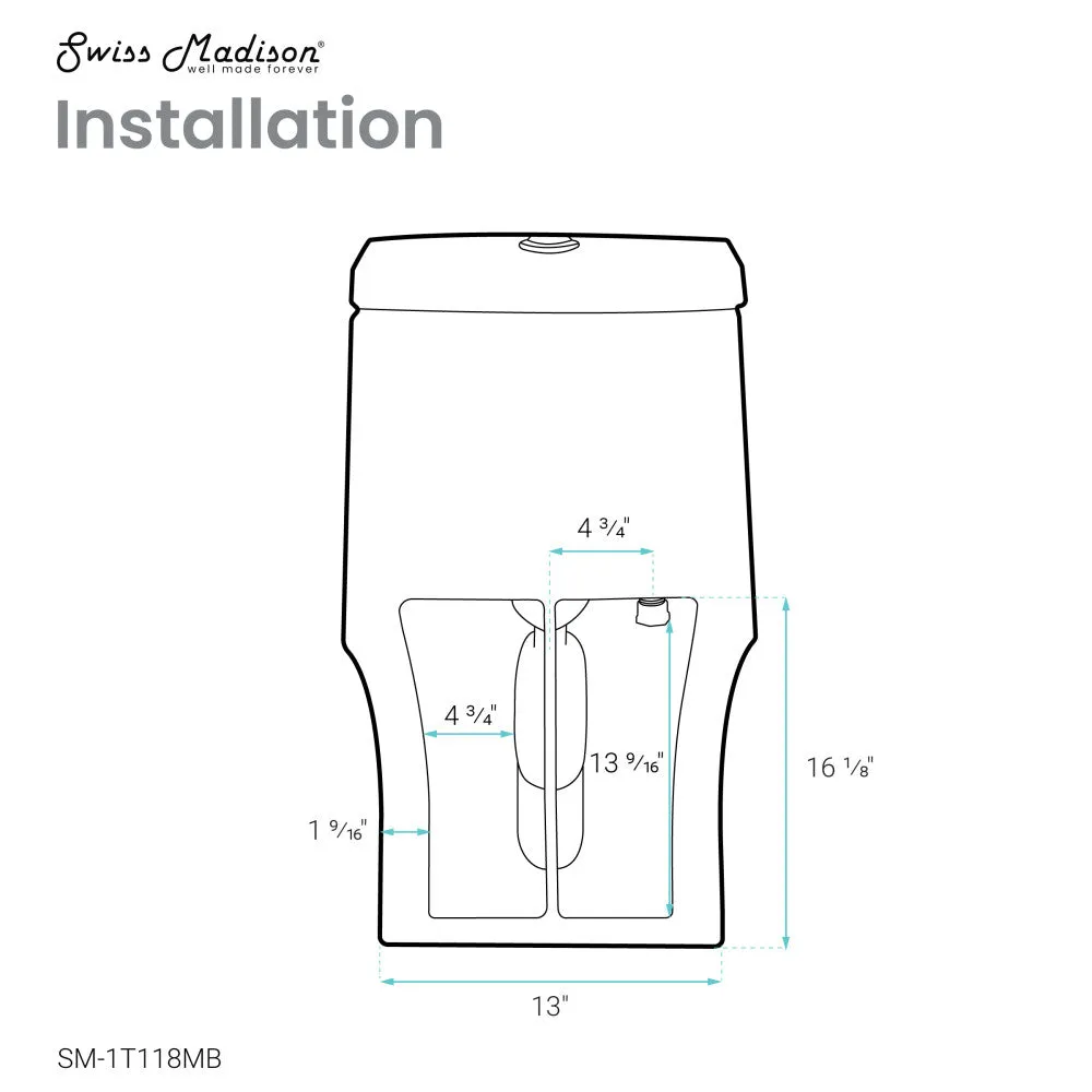 Virage One-Piece Elongated Toilet Vortex Dual-Flush 1.1/1.6 gpf, Matte Black