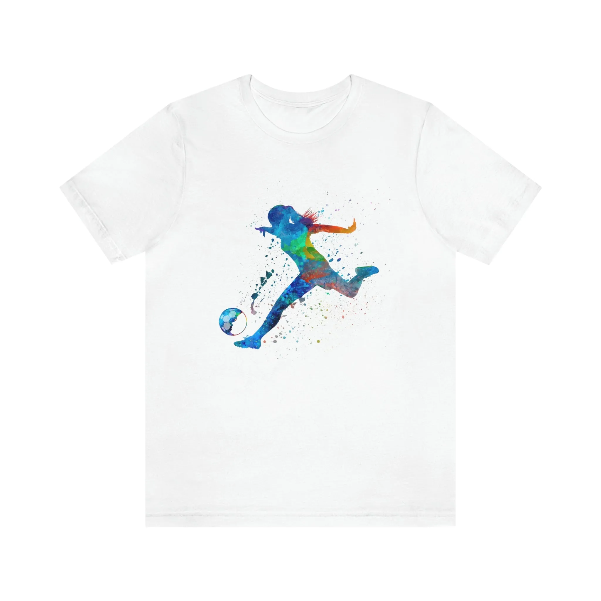 Watercolor Ladyballer Adult T-Shirt