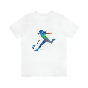 Watercolor Ladyballer Adult T-Shirt