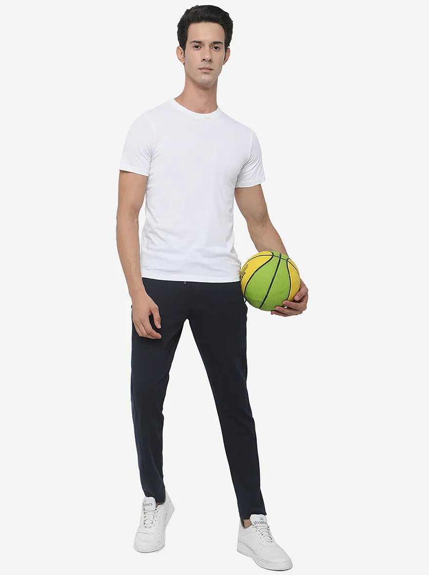 White Solid Slim Fit T-Shirt | JadeBlue